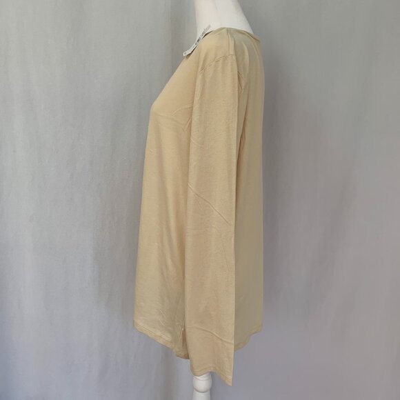 LOFT Cotton V-neck Long Sleeve Tee - Picture 7 of 12